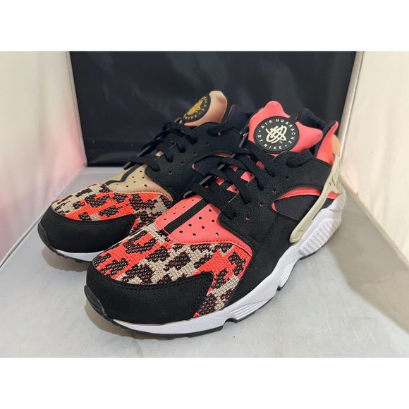 Nike Air Huarache Run PA Black/Light Bone-Hot Lava-White -705008 006 Men's size - Picture 4 of 10